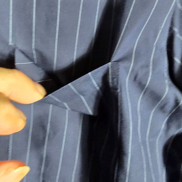 Donald J Trump Signature Collection Shirt 16-34/35 Long Sleeve Blue Striped‎ - Picture 9 of 9